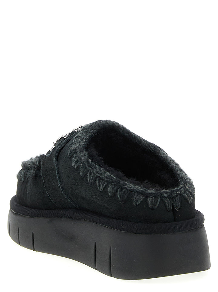 Mou Bounce Clog Flat shoes - Nero | 69b5b35eaa2d1bb6619a63fd31b0f1e1b778da72