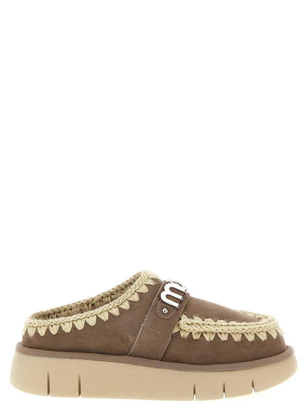 Bounce Clog Flat Shoes Marrone
