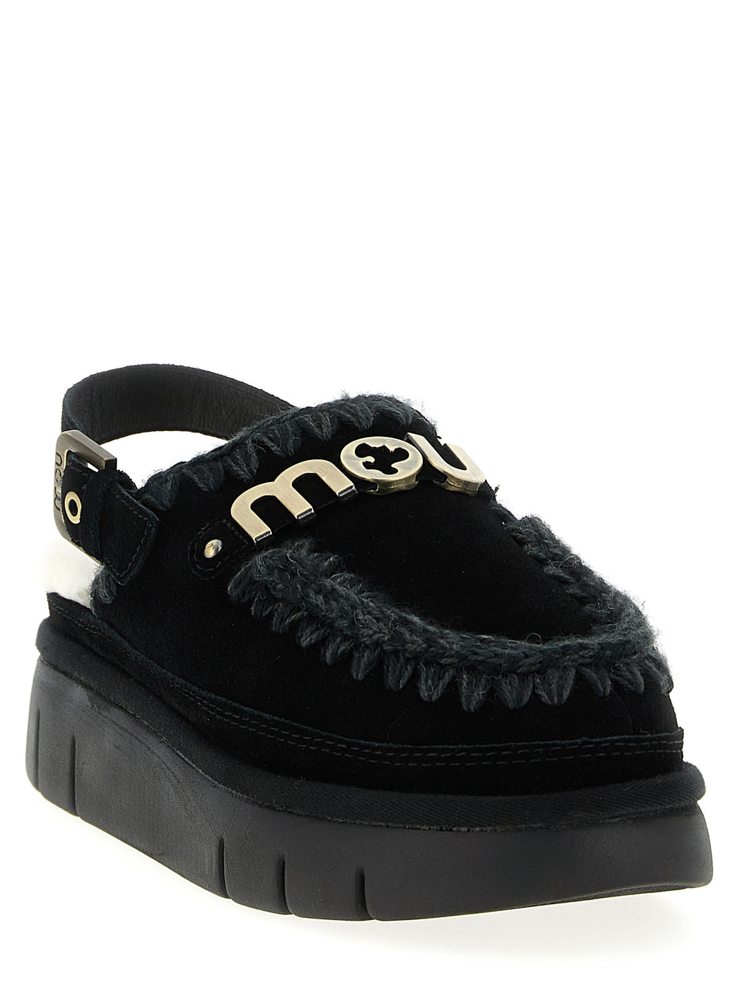 Mou Bounce Clog Back Strap Flat shoes - Nero | e3235fb2d8d730bbcc4fecb7632ab77d89a6d491