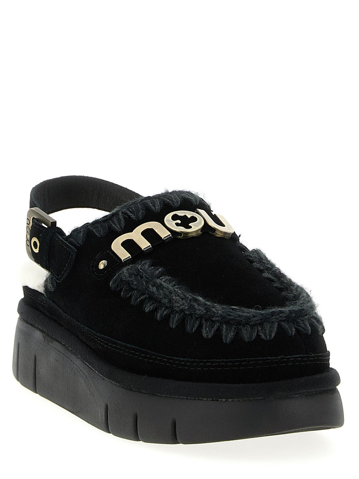 Mou Bounce Clog Back Strap Flat shoes - Nero | e3235fb2d8d730bbcc4fecb7632ab77d89a6d491