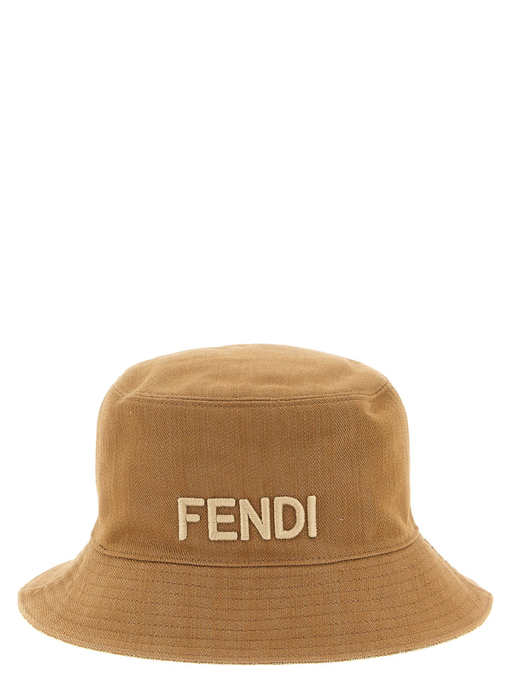 Fendi Reversible Bucket Hat Cappelli - Marrone | 5c966a83aa5efcfe9de92d79853eec640f084268