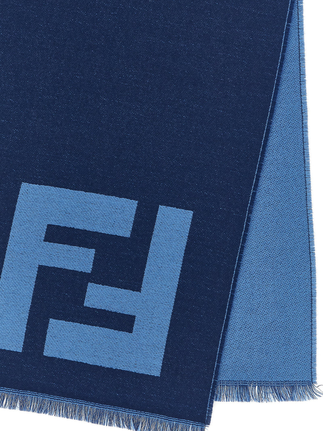 Fendi Ff Macro Scarf Sciarpe - Blu | 184d1b1dd4864c7da78b71c9b5b29d15f69cf5bd