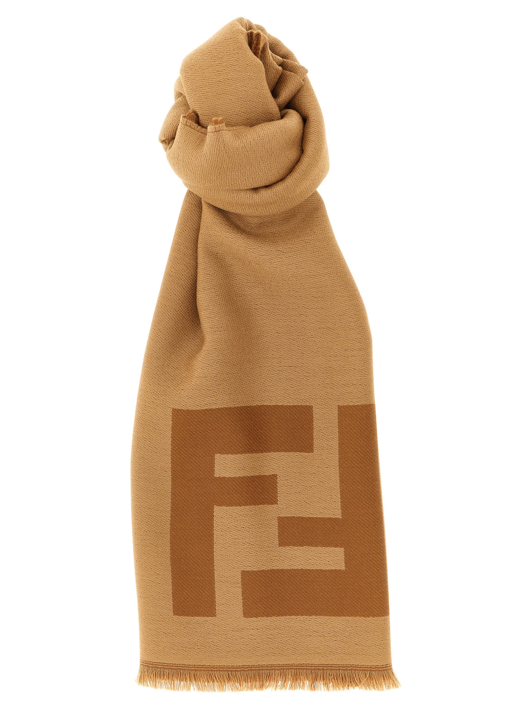 Fendi Ff Macro Scarf Sciarpe - Marrone | 223c32315bdb6b2cacdfcbc7b2f96344aafa98a6