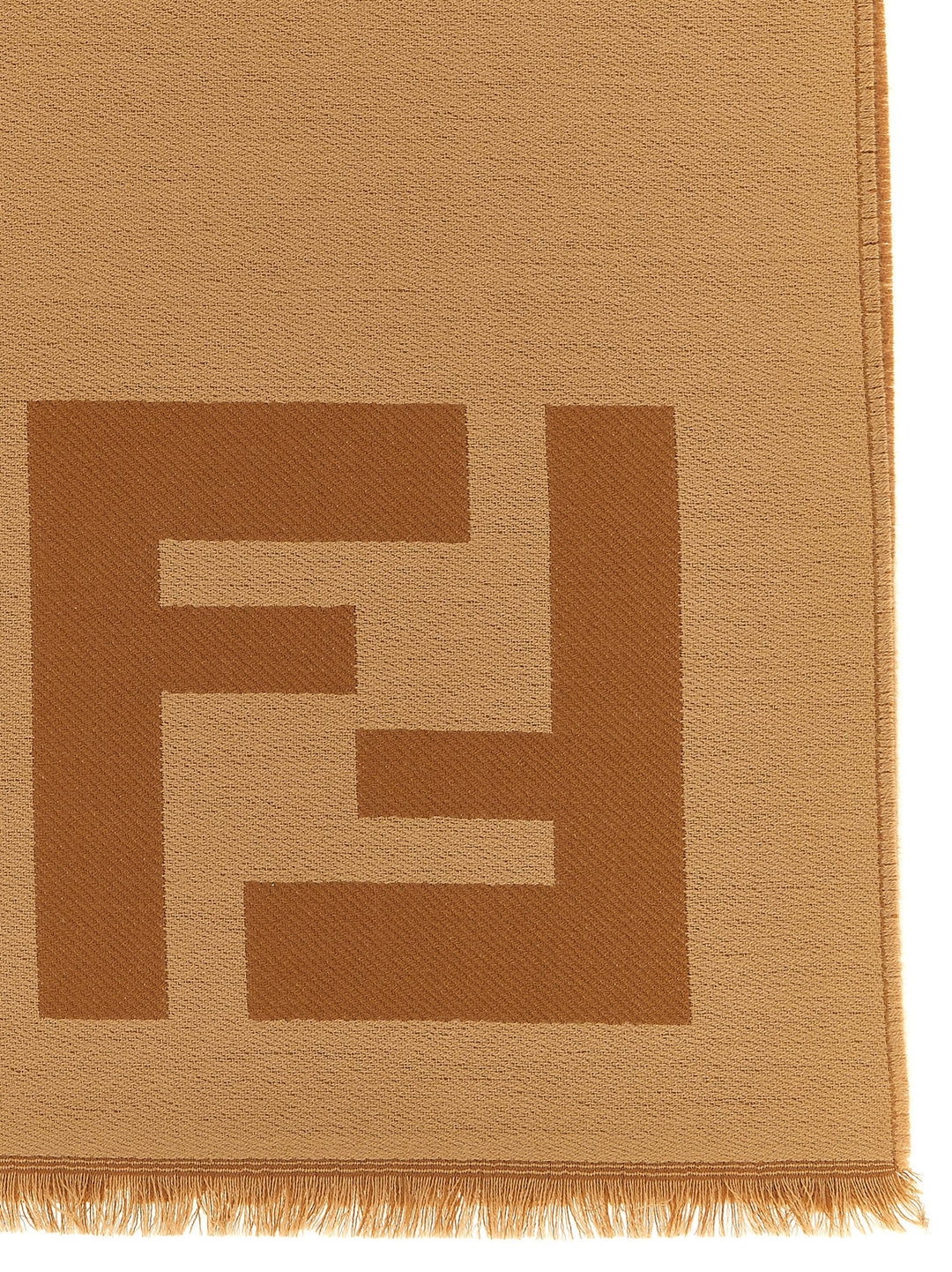 Fendi Ff Macro Scarf Sciarpe - Marrone | b4b37276c64f43d4c2bfcb298f90a8acff7eccdc