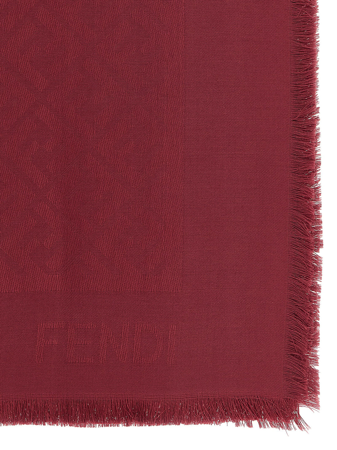 Fendi Ff Shawl Sciarpe - Bordeaux | ef81bba3c46a80a2a682d3cb58d3e8e2acd4fd1a