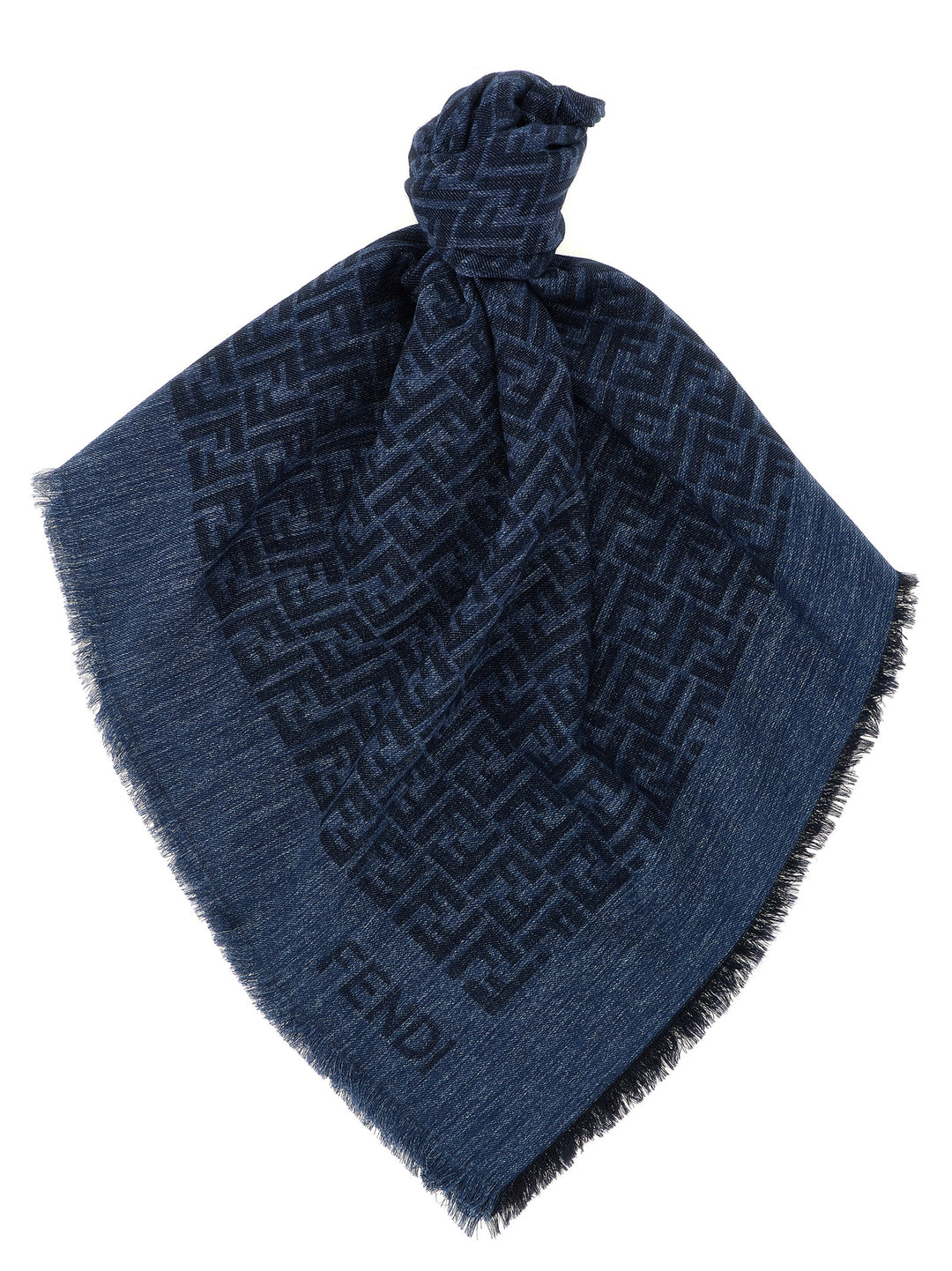 Fendi Ff Shawl Sciarpe - Blu | ed840946bdd5c31cb825d7c27fd1046f92f91031