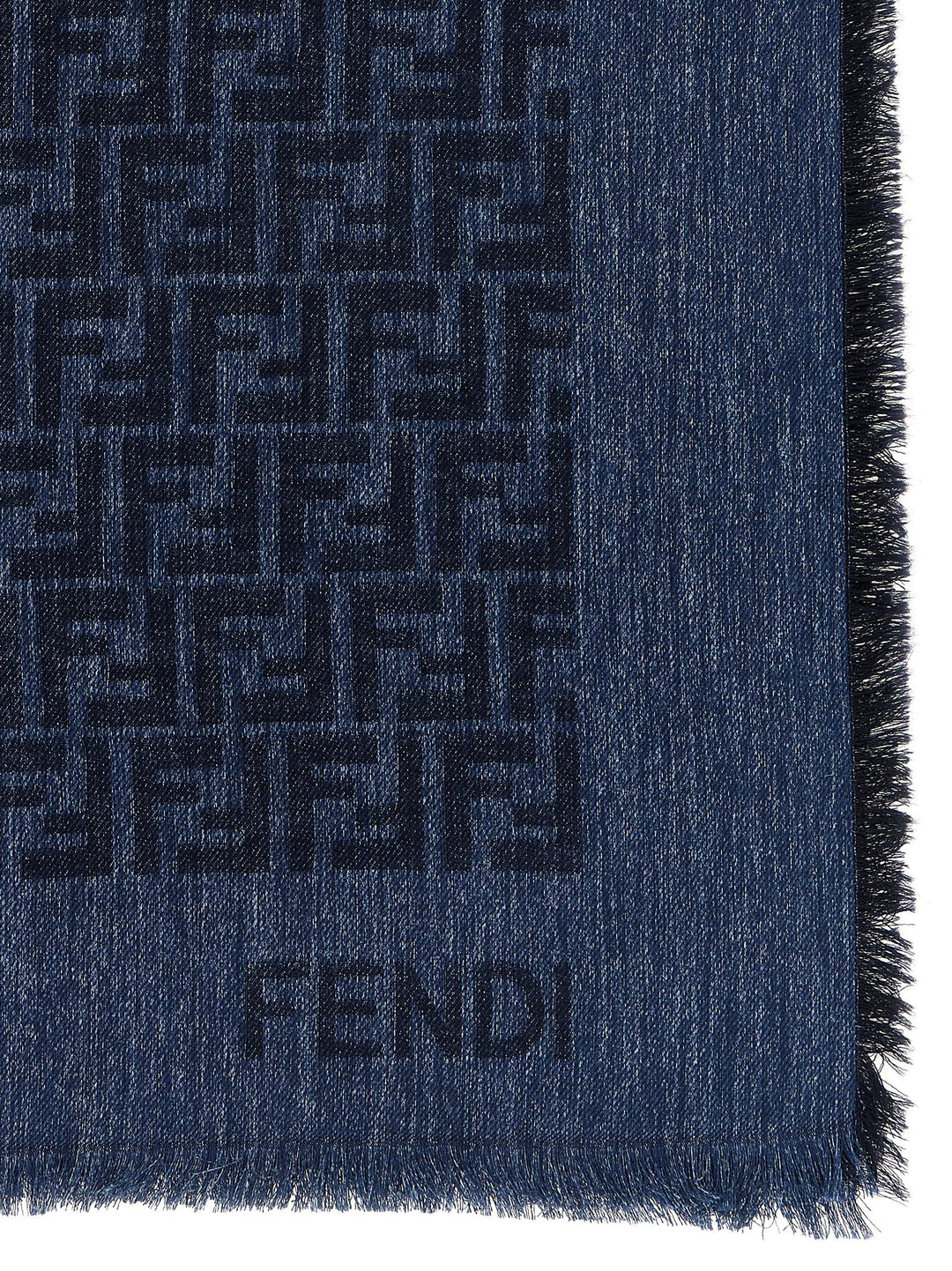 Fendi Ff Shawl Sciarpe - Blu | 6bea8a4e8c52596e77eeab66fb475951eef7f583
