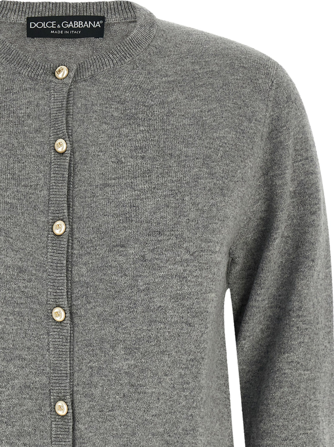 Dolce & Gabbana Logo Buttons Cardigan Maglioni - Grigio | d8a7537ffce70b46be4d19a91bbcc7f4895c0cf6