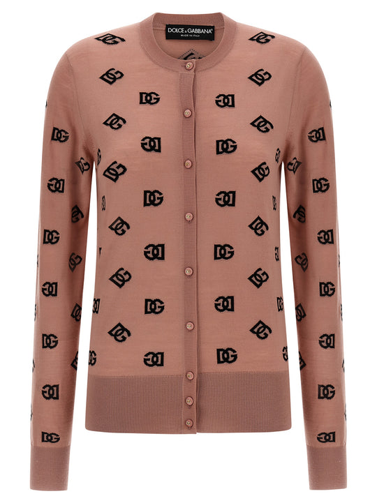 Cardigan Dg Maglioni Rosa