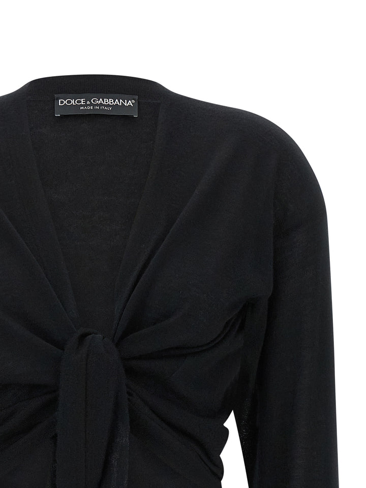 Dolce & Gabbana Cashmere Cardigan Maglioni - Nero | 7420c7b9c38ea33e530f6bf79f40c8e7eeedfbb0