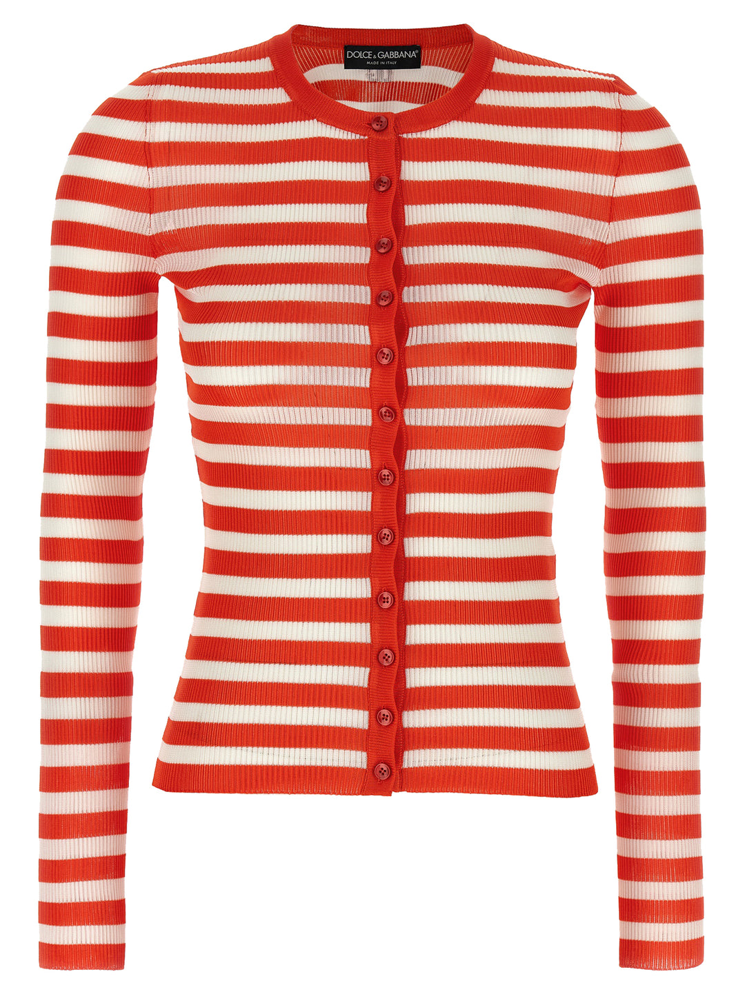 Dolce & Gabbana Striped Viscose Cardigan Maglioni - Arancione | bc516cb7e47302d760b5acdbed7225db7d7848fc