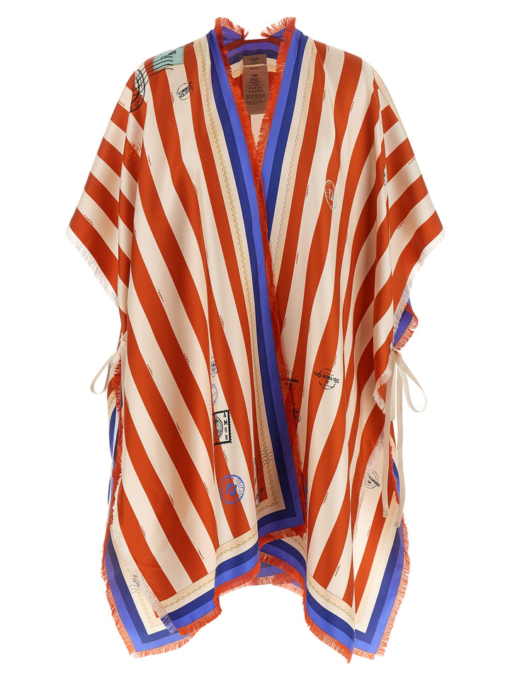 Fendi Pequin Mantelle - Multicolor | a891498fc436951c5a2672ae144a3387da2f8ef5