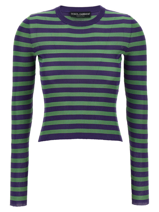 Striped Viscose Sweater Maglioni Multicolor
