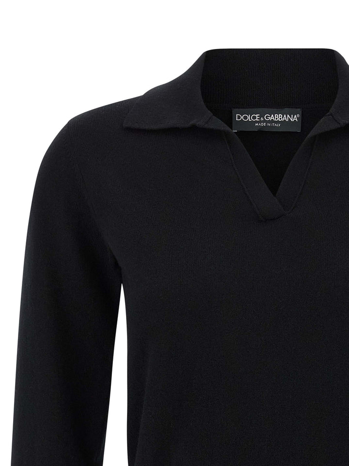 Dolce & Gabbana Polo Jersey Maglioni - Nero | 3d8a7310b78c2bc5b5ceb9a287ae493d240a8ae9