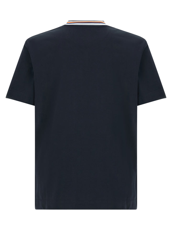 Fendi Ff Stitching T shirt - Blu | d9716e5ad1f477616aebdef215e61d349eac515e