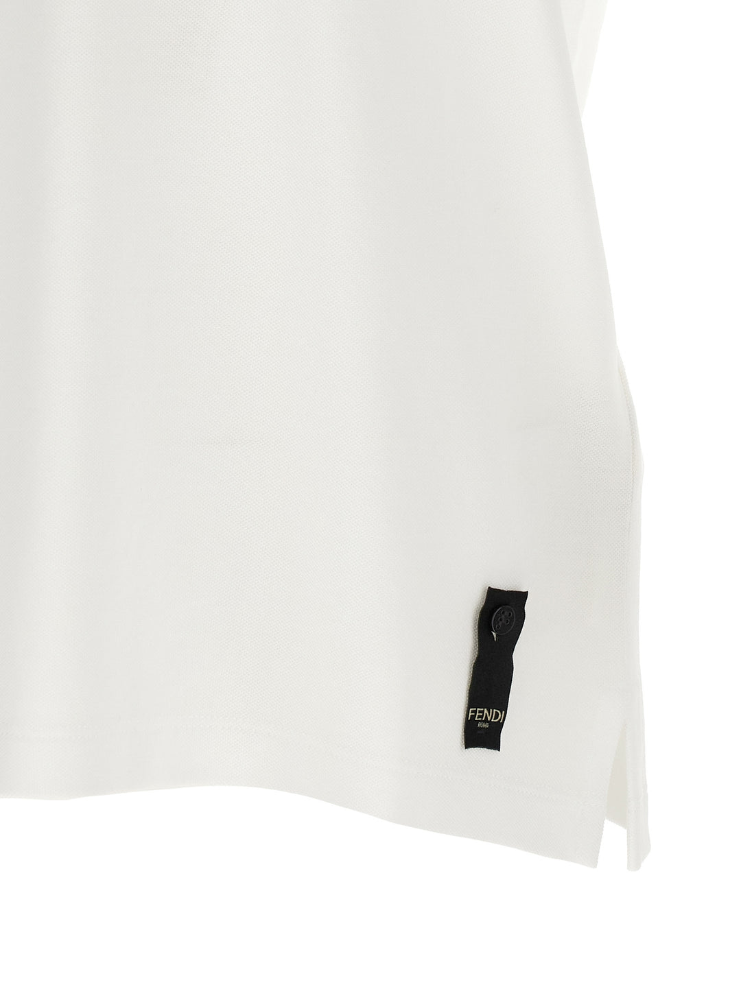 Fendi Ff Metallic Logo  Shirt Polo - Bianco | 0ce05d473f7210853907305f12044b936e5d984f