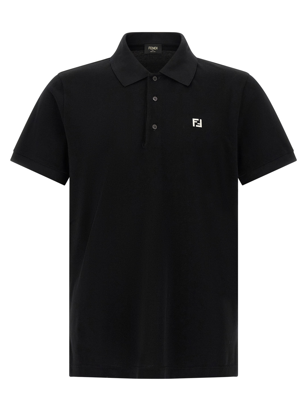 Fendi Ff Metallic Logo  Shirt Polo - Nero | 5a9092ad5a103ffdfb3d05b9c59e8d4da46c249c