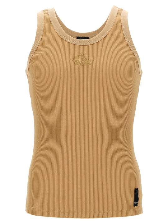 Fendi Crest Top Beige