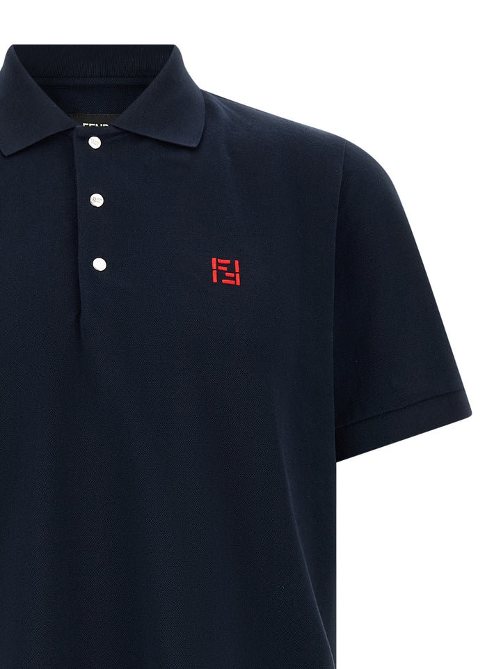 Fendi Ff Selleria Polo - Blu | 46908c9b5d041d2debbba28c5128edf80e61d60d