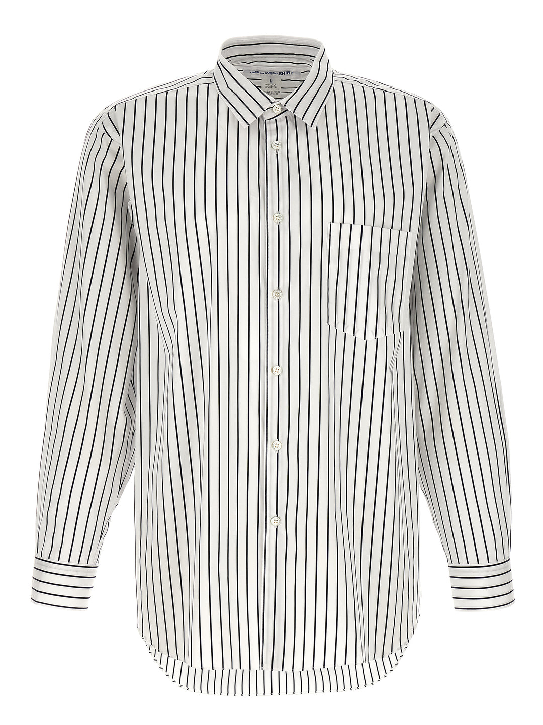 Comme Des GarçOns Shirt Striped Shirt Camicie - Bianco/Nero | d0e6be98d046fdf8adcf27ace5bb2342a82604ed