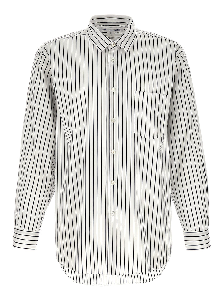 Comme Des GarçOns Shirt Striped Shirt Camicie - Bianco/Nero | d0e6be98d046fdf8adcf27ace5bb2342a82604ed
