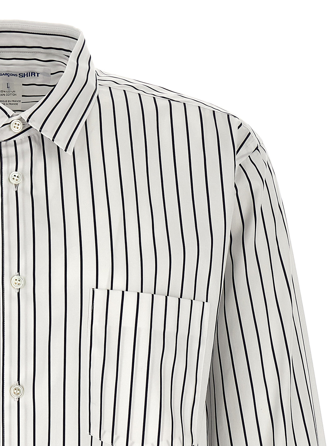 Comme Des GarçOns Shirt Striped Shirt Camicie - Bianco/Nero | fe5dd3e52ea7d10f68a6876e4d4f0e3655d4716b