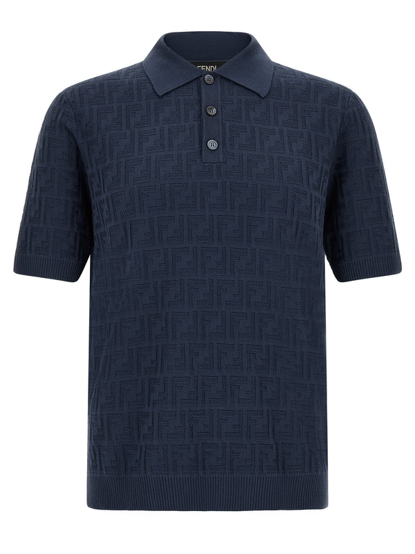 Ff Cotton Shirt Polo Blu