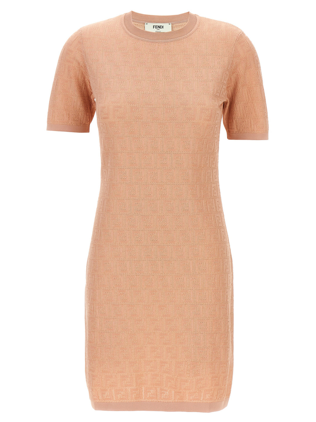 Fendi Ff Cotton Dress Abiti - Rosa | f24dd4c600b103765c72f8ac3e9bee1fb6749142