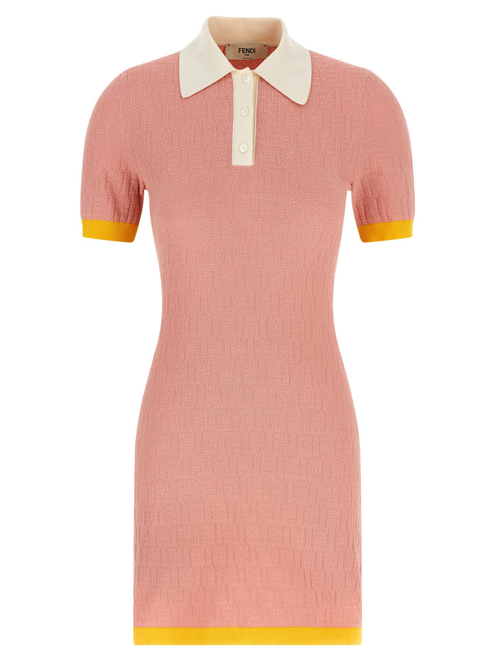 Fendi Color-Block Dress Abiti - Rosa | f7fdf055af11758c365747fc4986d744cd16a0af