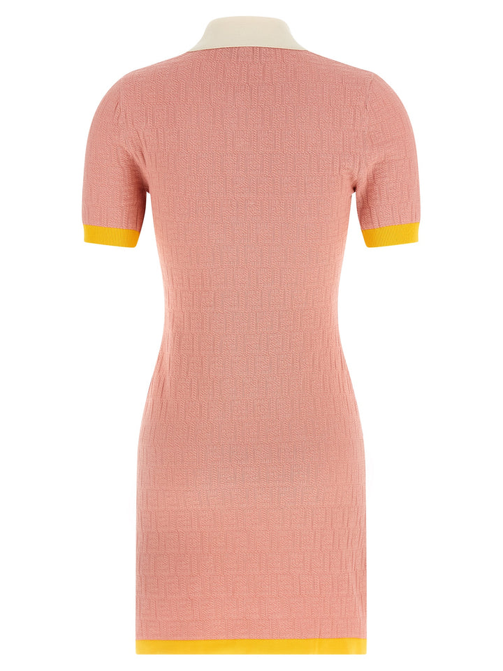 Fendi Color-Block Dress Abiti - Rosa | e40079499f53844560193b3fb3486de234571928