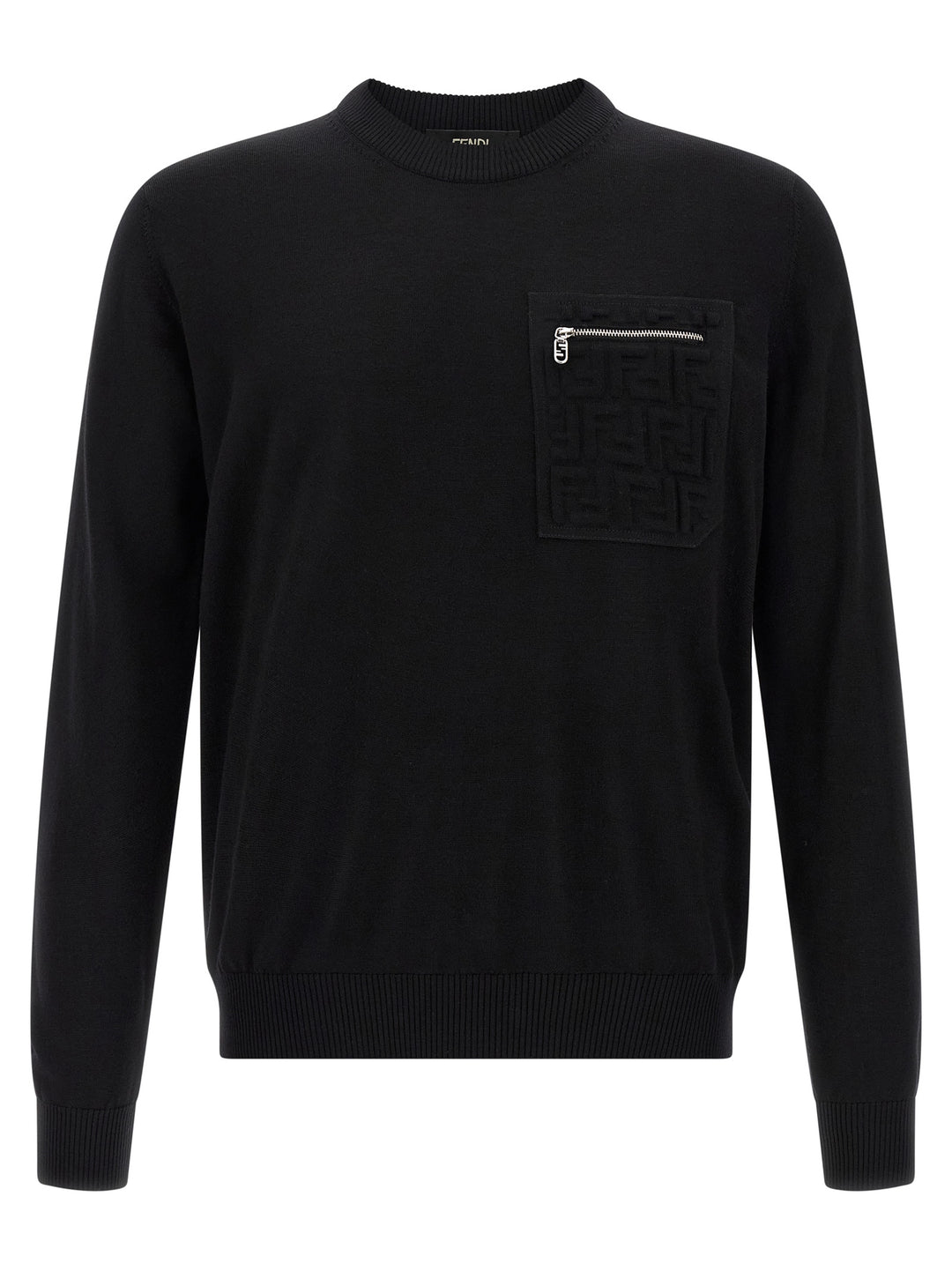 Fendi Ff Pocket Sweater Maglioni - Nero | 60e65c4fcbe96b7aa347069e9821e9673a334fe4