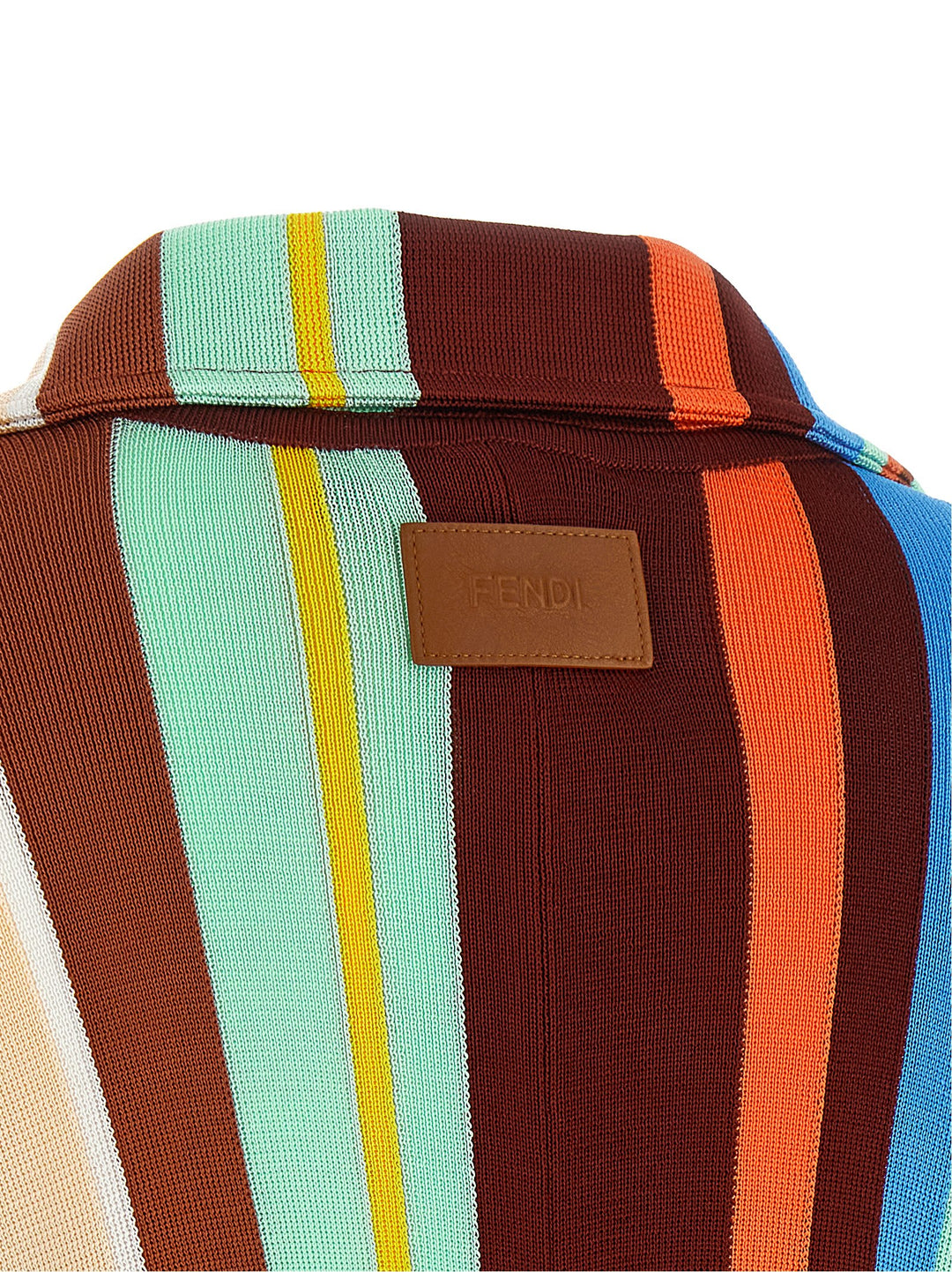 Fendi Striped Poncho With Fringes Mantelle - Multicolor | 4756484ba73b93d3a80c0cb2b27b27be5abdb34d