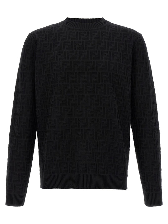 Ff Jacquard Sweater Maglioni Nero