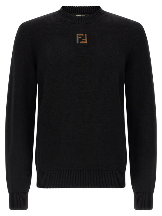 Ff Velvet Micro Sweater Maglioni Nero