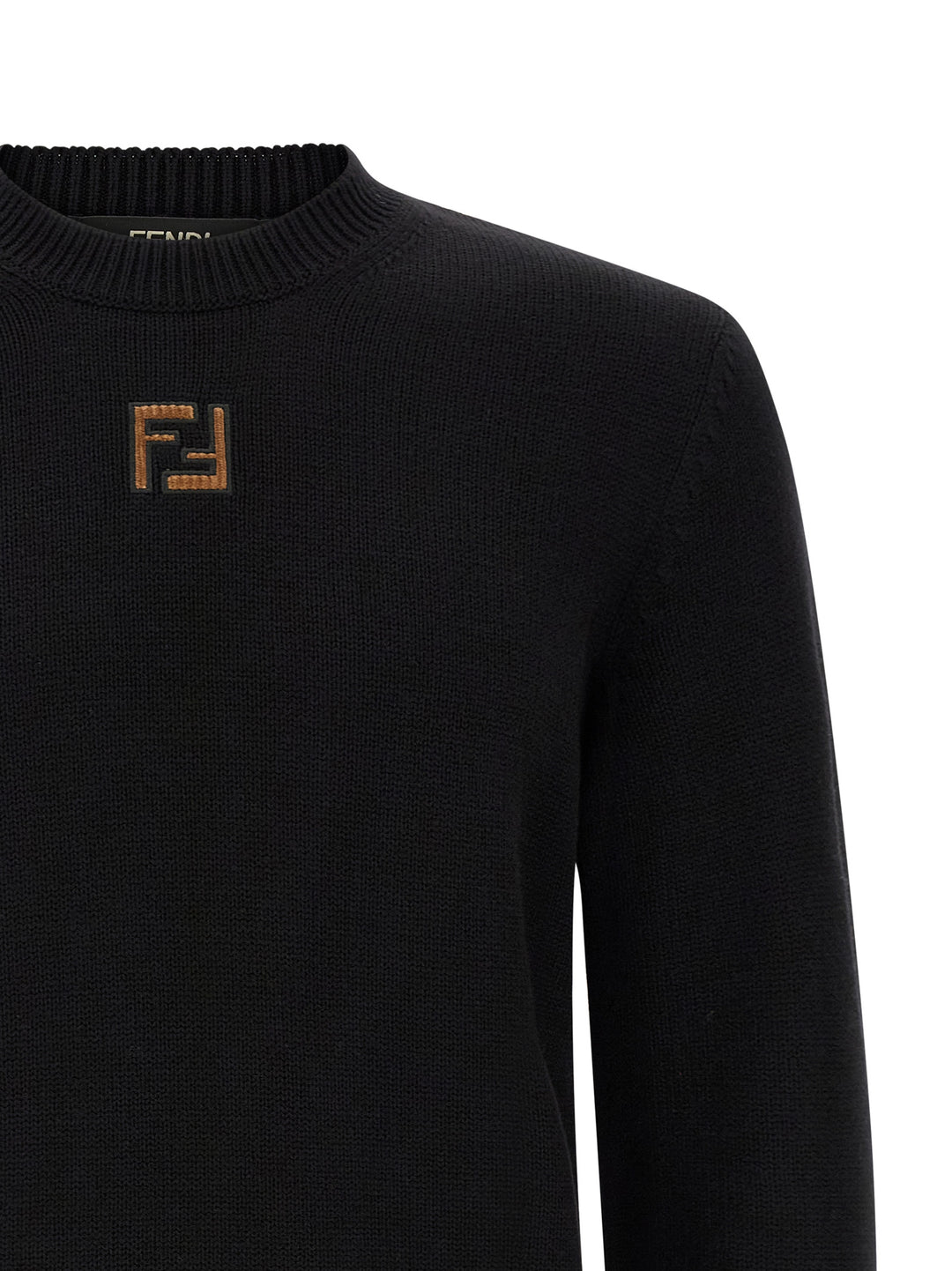 Fendi Ff Velvet Micro Sweater Maglioni - Nero | 1aef546a39a17d32fd37386f7c3e58050bb34890