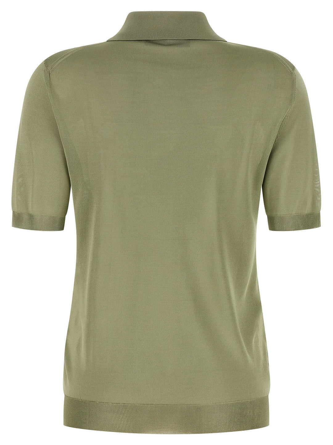 Fendi Shiny Viscose  Shirt Polo - Verde | 9055256e62c06c6e57729c901956b650a778660c
