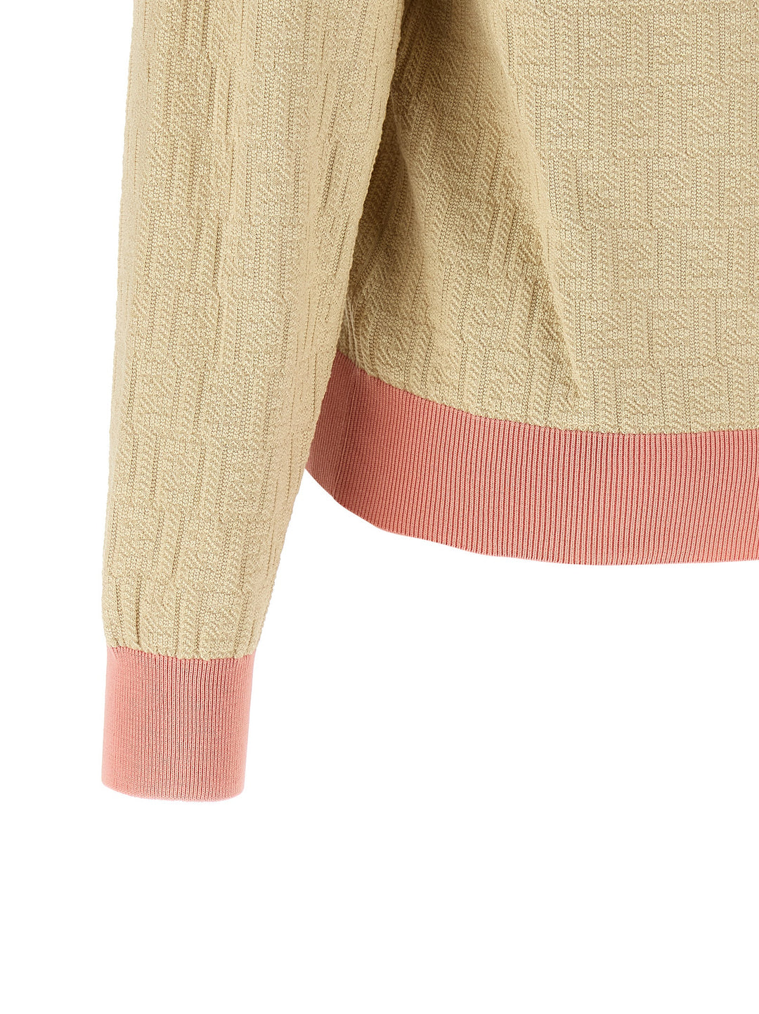 Fendi Ff Jacquard Sweater Maglioni - Beige | fad785d9393bd9c8c589e8de9eab20bbc0eac325