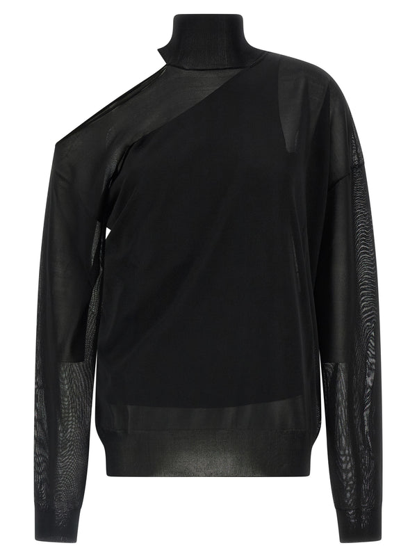 Double Knit Top Maglioni Nero
