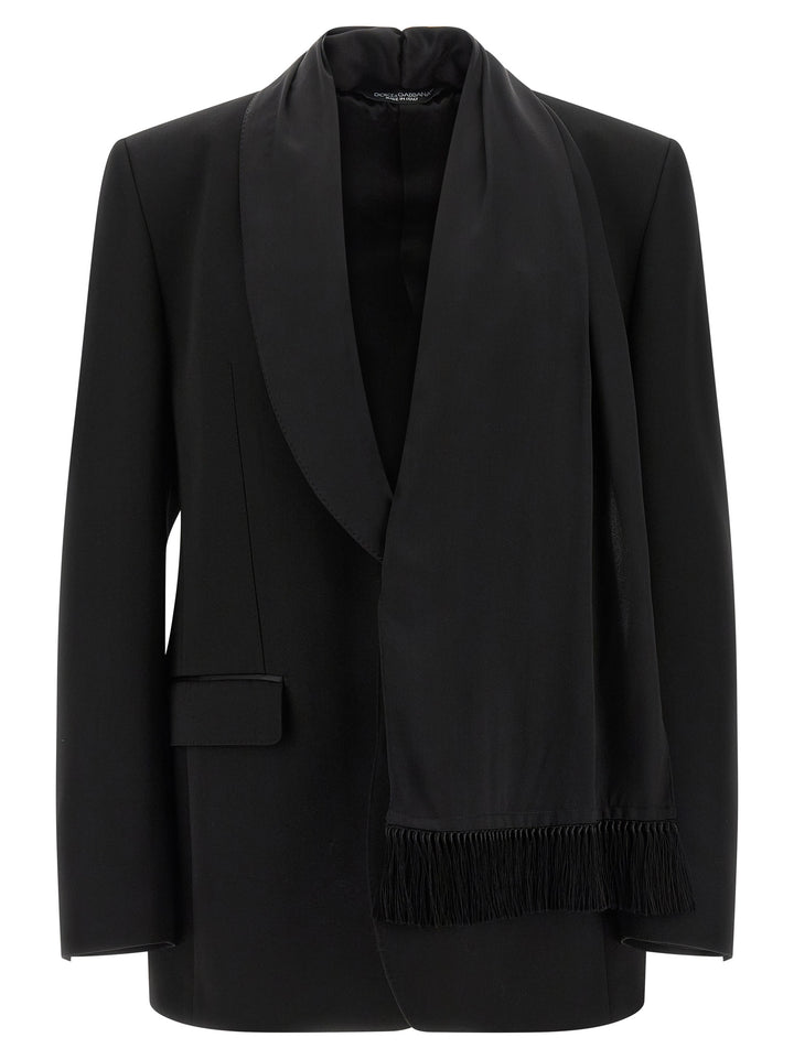 Dolce & Gabbana Shawl Neck Blazer - Nero | 2d943c3fb6c08017c806c33149f05f250602e19c