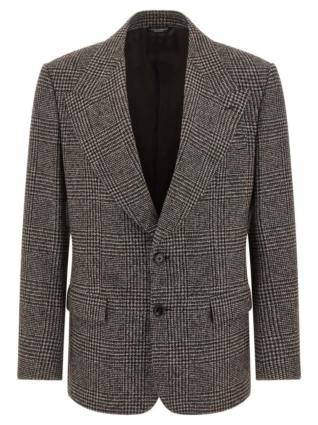 Dolce & Gabbana Prince Of Wales Wool Blazer - Marrone | eb02f76f8bef0b8d4bef0d4427dbd31af6113448