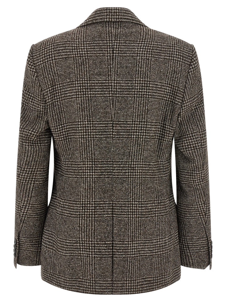 Dolce & Gabbana Prince Of Wales Wool Blazer - Marrone | de5800b2389bbf613e75b8226c72af08fe5082d5