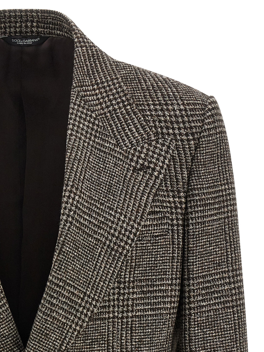 Dolce & Gabbana Prince Of Wales Wool Blazer - Marrone | 38e1be7c19506d437a35574b8f537ba259519eff