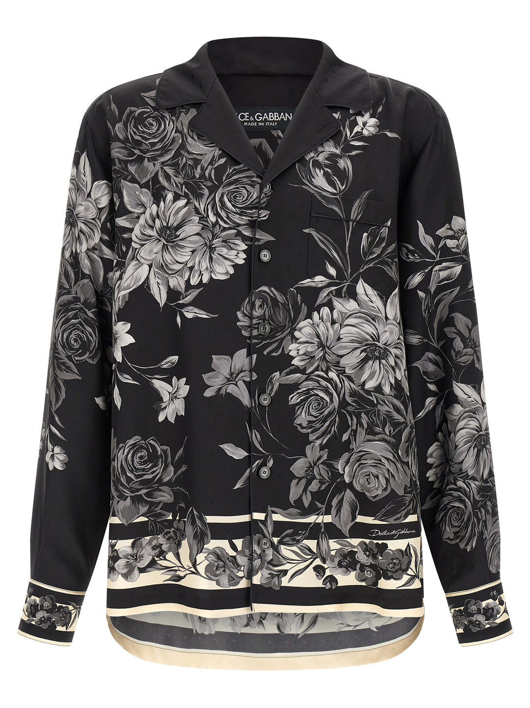 Dolce & Gabbana Bouquet Fiori Camicie - Nero | 77ff52cfe4cbdaaec6a44b556fe201f2ebcd59a9