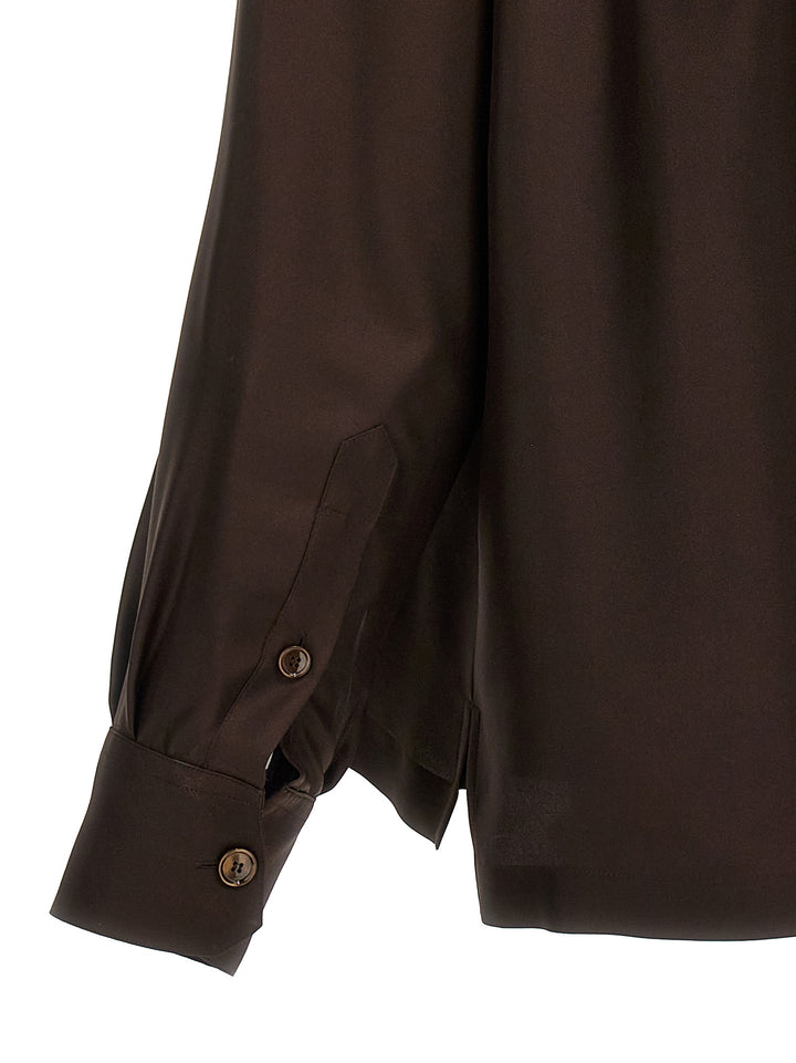 Dolce & Gabbana Logo Embroidery Shirt Camicie - Marrone | 740f9bb3772fac92189e3d67f9cc993701844a14