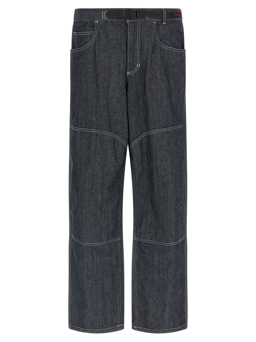 Gramicci Japanese Chambray Double Knee Jeans - Blu | db01567750de13629ba3ddb8cc96b66a82c15cb3