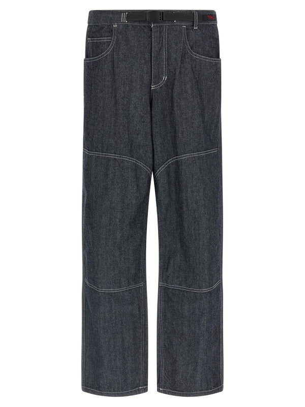 Japanese Chambray Double Knee Jeans Blu