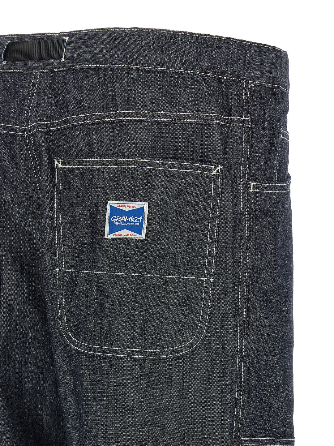 Gramicci Japanese Chambray Double Knee Jeans - Blu | 00c47de590f7bce98dbaf0082f3d144482262b17