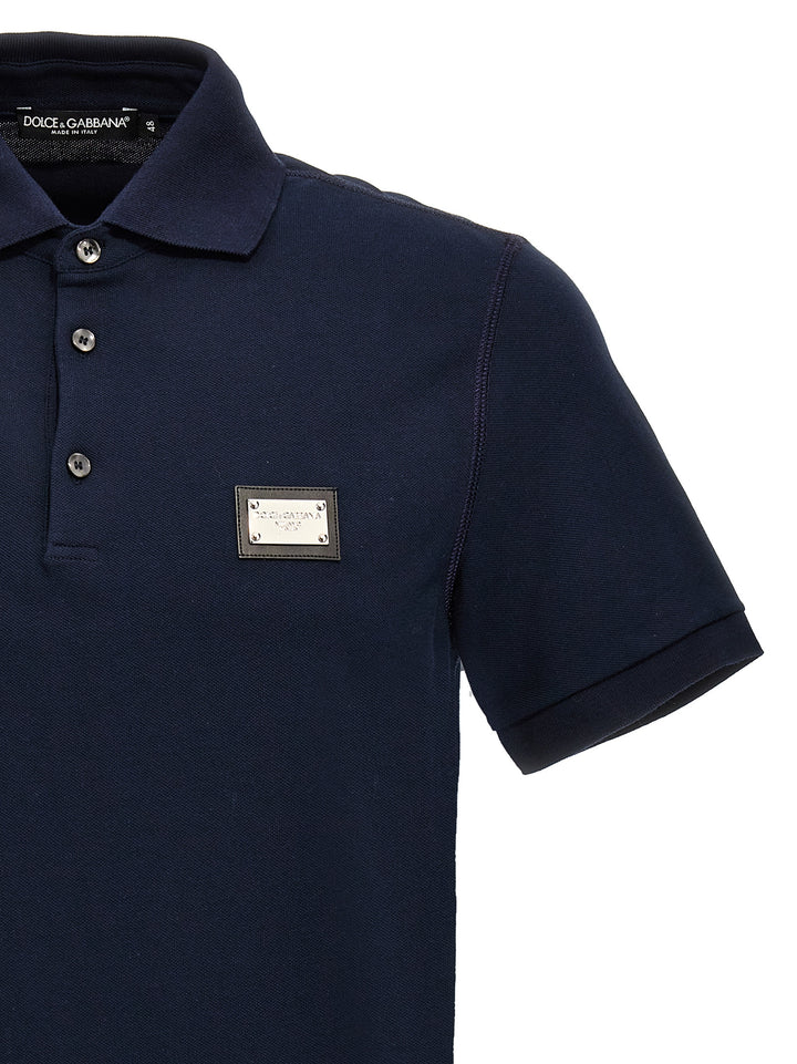Dolce & Gabbana Dg Essential Cluster Polo - Blu | 2943f98f92add139057838f9aa77be6cf3f1c8ec
