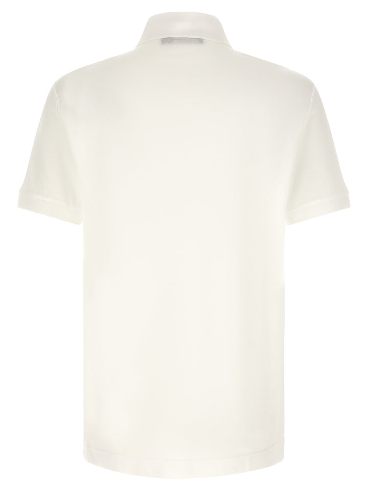Dolce & Gabbana Logo Plate  Shirt Polo - Bianco | 5898d694c7c7b37e3fda9cd2c45ee8ef08cbb81e
