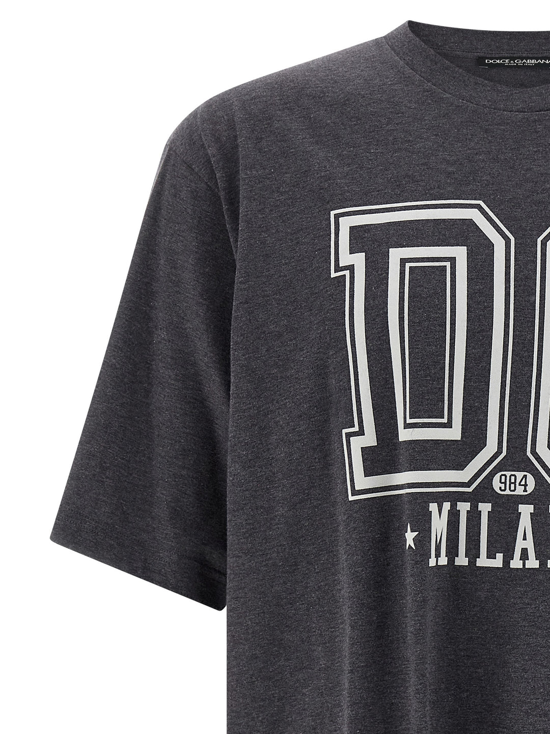 Dolce & Gabbana Flocked Print T shirt - Grigio | 0e5ab5500bdbbf0ff639c5189b705fa4e3a34692